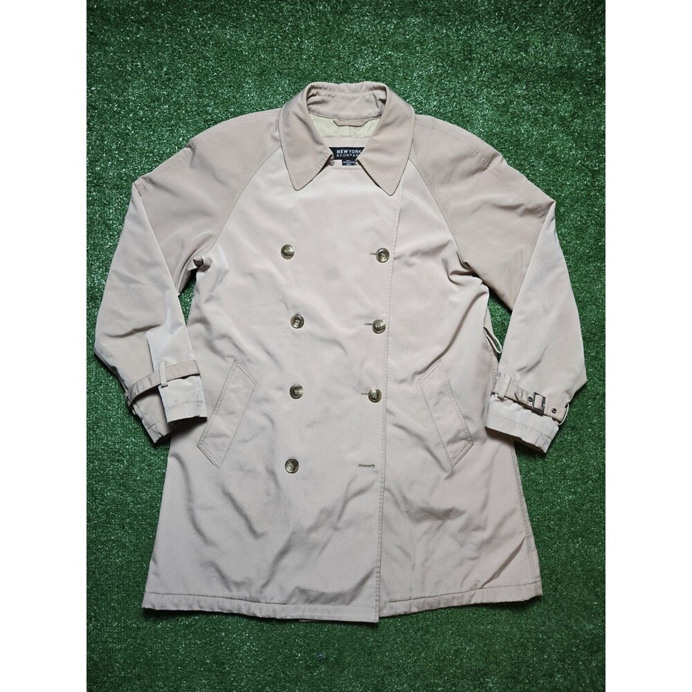 New York & Company Trench Coat Double Breasted 'Beige ' **Needs Buttons**